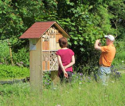 Insektenhotel im Obstbereich